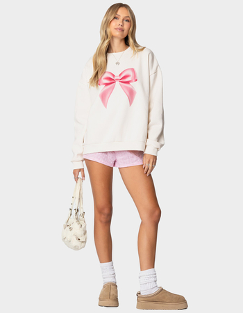 EDIKTED Bow Brat Printed Sweatshirt Alternative Image