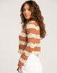 RSQ Womens Crochet Stripe Pullover image number 2