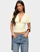 EDIKTED Flutter Plunging V-Neck Top image number 1