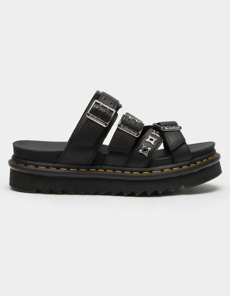 DR MARTENS Ryker II Hardware Leather Strap Womens Slide Sandals image number 1