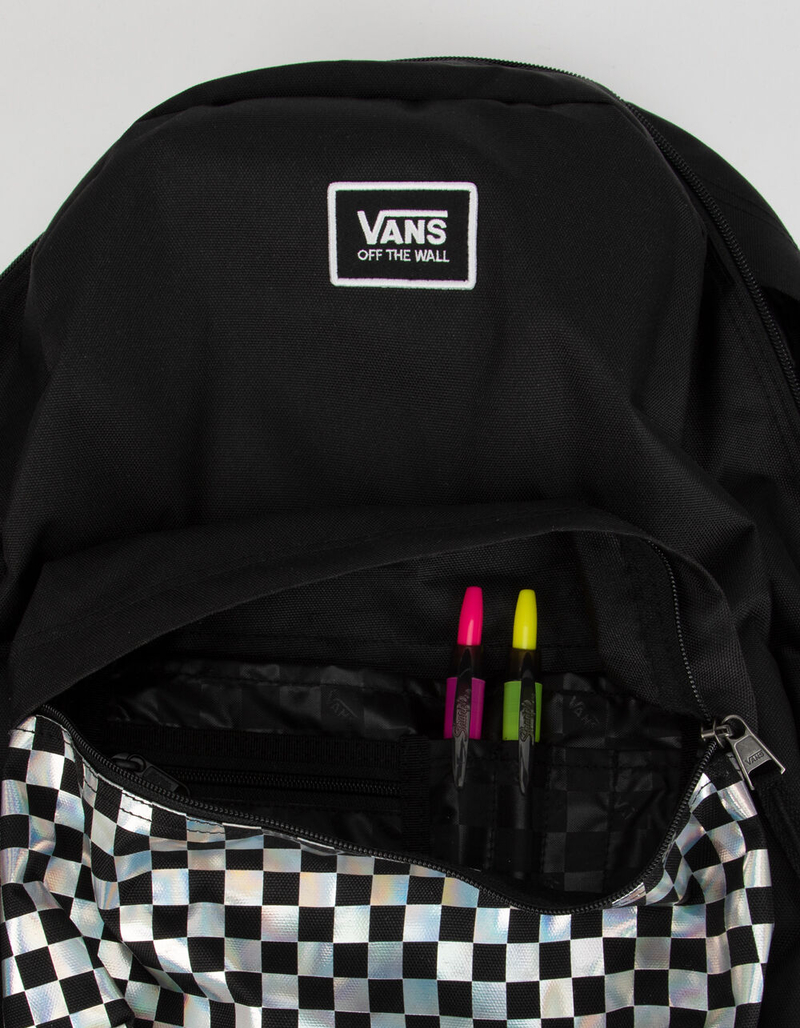 VANS Classic Realm Iridescent Check Backpack image number 4