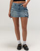 RSQ Womens Mid Rise Cargo Tab Denim Mini Skirt image number 2