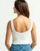 HEART & HIPS Button Front Womens Soft White Crop Tank image number 3