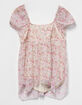 RSQ Floral Mesh Girls Babydoll Top image number 2