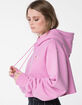 CHAMPION Reverse Weave Pink Womens Crop Hoodie image number 2