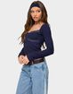 EDIKTED Kathi Lacey Long Sleeve Top image number 2