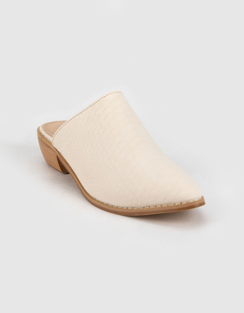 MI.IM Luxe Snake Womens Low Mules image number 0