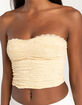 FULL TILT Seamless Lace Trim Textured Womens Tube Top image number 5