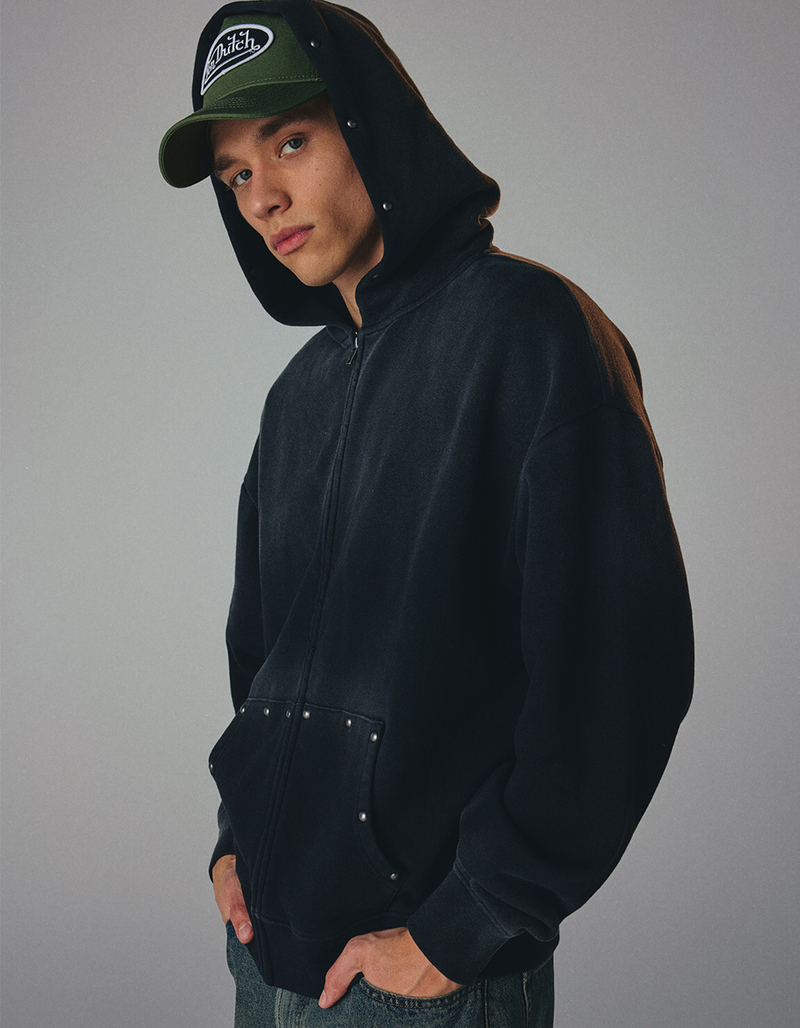 RSQ Mens Studded Zip-Up Hoodie image number 3