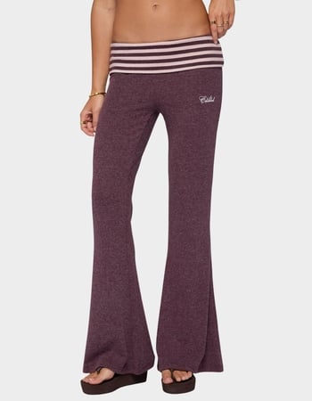 EDIKTED Stay Edikted Stripey Foldover Pants Primary Image