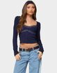 EDIKTED Kathi Lacey Long Sleeve Top image number 1