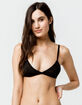 FRENCH AFFAIR Shiny Sateen Black Bralette image number 2