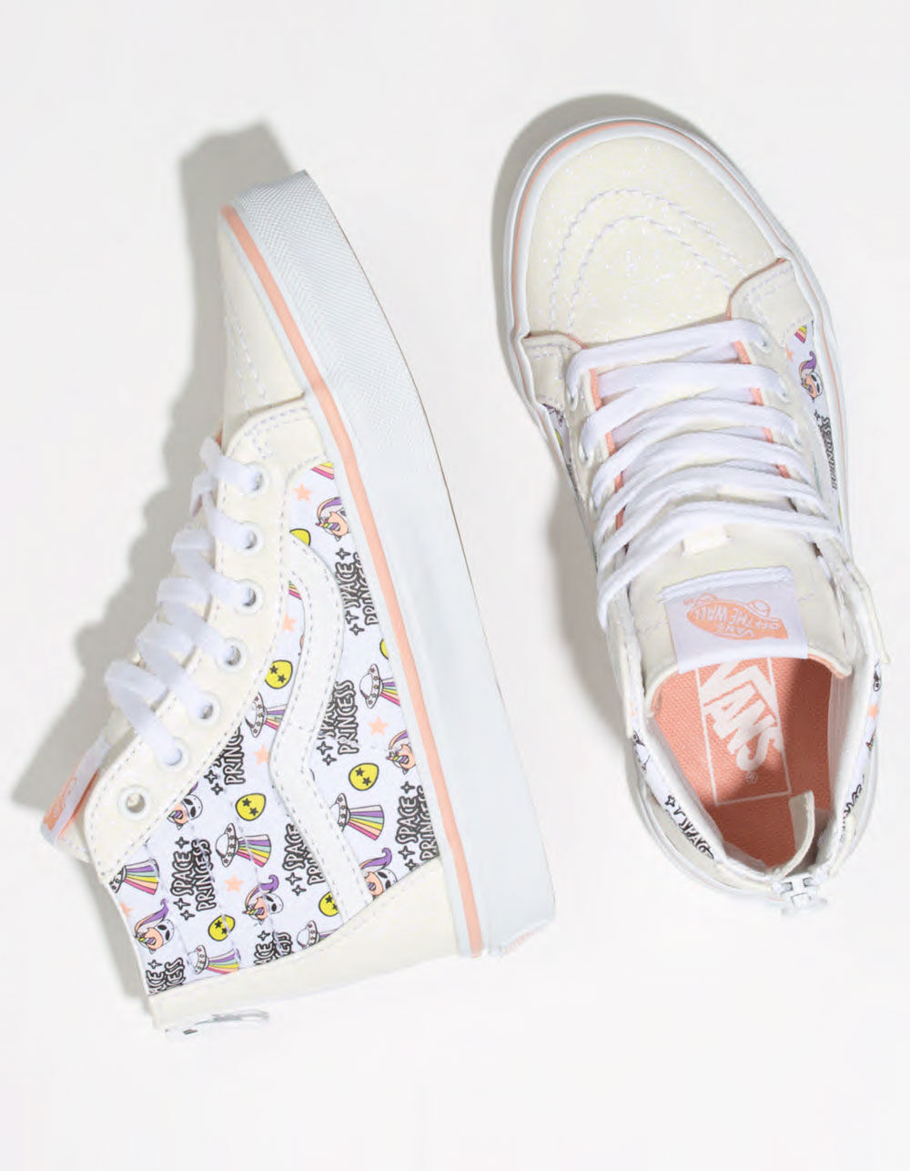 VANS Unicorn Alien Sk8-Hi Zip Glitter & True White Girls Shoes