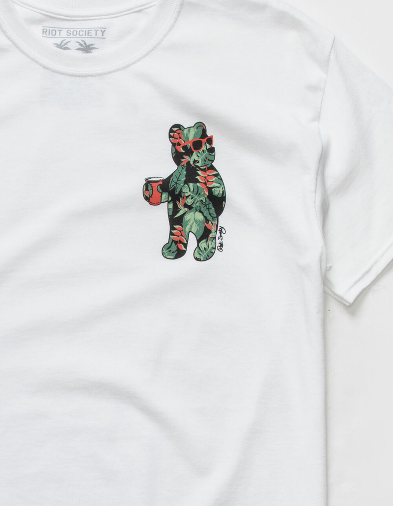 RIOT SOCIETY Bird Of Paradise Bear Mens T-Shirt image number 1