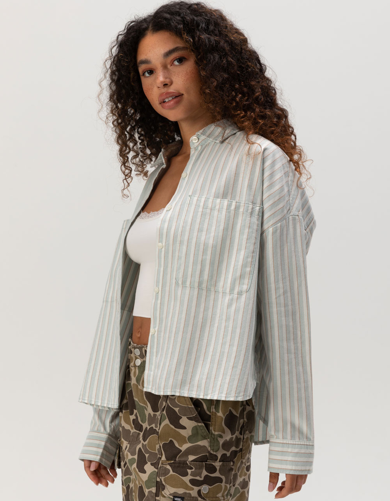 VANS Antica Boxy Long Sleeve Womens Button Down Shirt image number 2