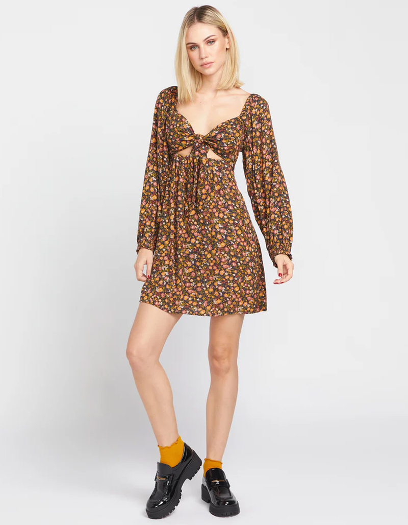 Blossom Binge Womens Mini Dress BLACK COMBO Tillys