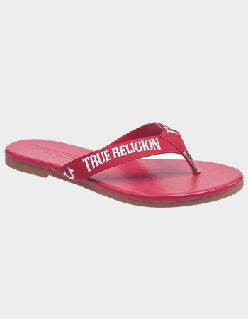 TRUE RELIGION Doja Logo Thong Womens Flip Flops Primary Image