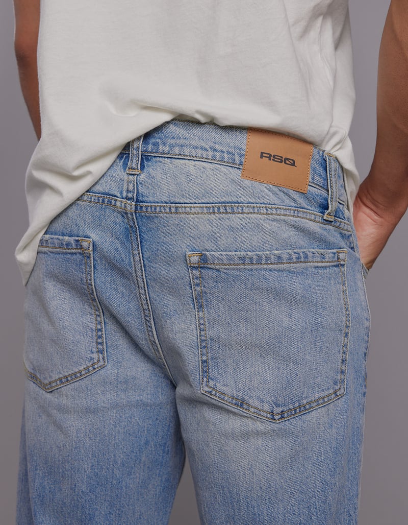 RSQ Mens Slim Straight Light Denim Jeans - LIGHT WASH