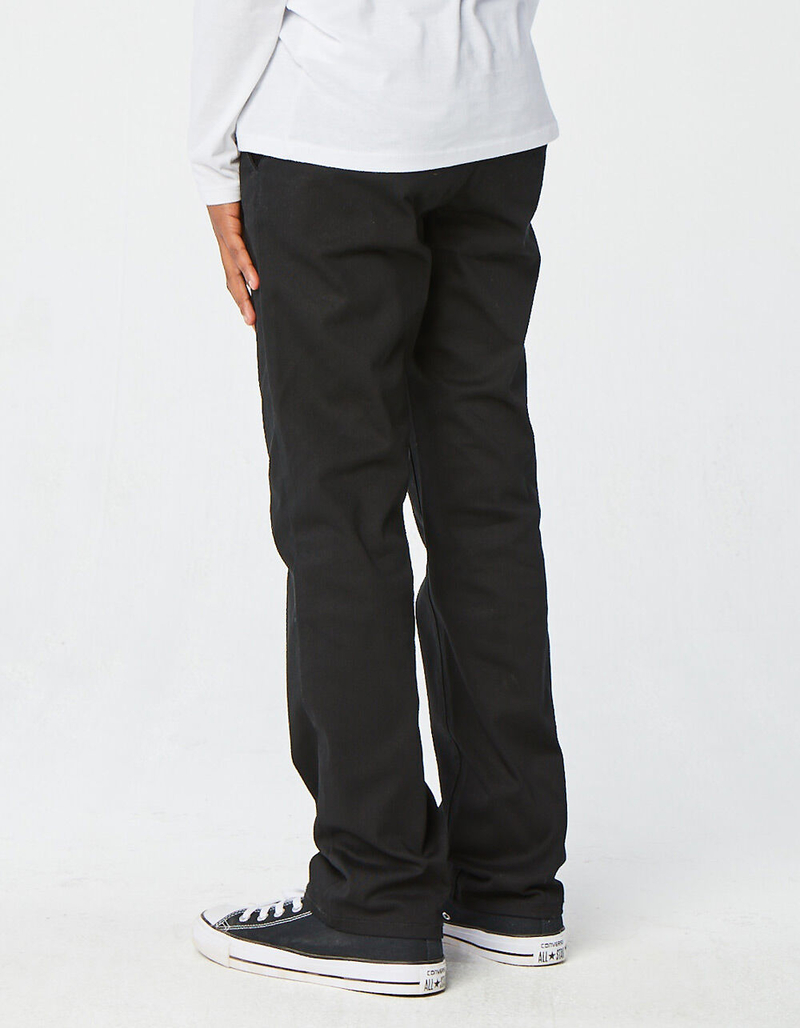RSQ New York Black Boys Slim Straight Stretch Chino Pants image number 2