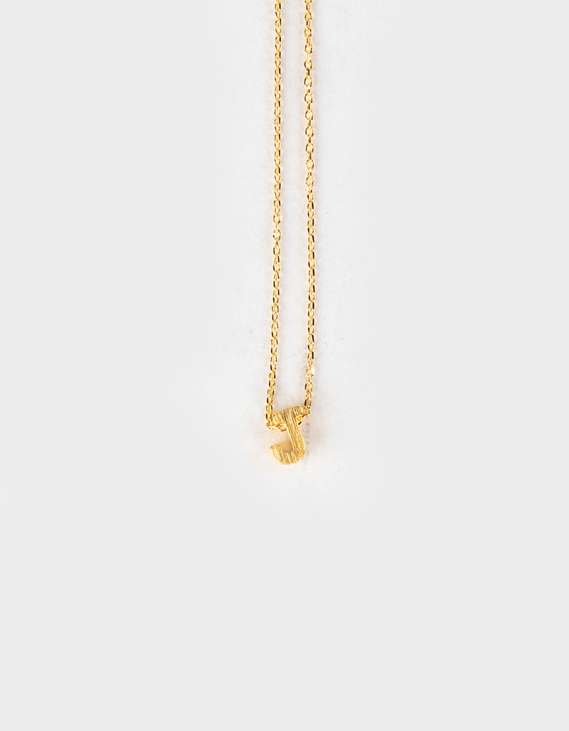 18K Gold Dipped Initial J Necklace image number 1