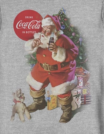 COCA-COLA Santa Puppy Unisex Crewneck Sweatshirt Alternative Image