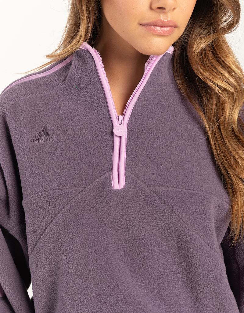 ADIDAS Tiro Half-Zip Polar Fleece Womens Sweatshirt image number 4