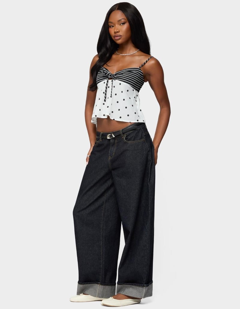 EDIKTED Tilly Mixed Print Top image number 3