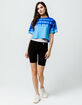 CHAMPION Streak Dye Blue Womens Crop Tee image number 4