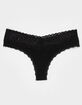 FULL TILT Stretch Cotton Lace Trim Thong image number 1