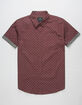 SHOUTHOUSE La Brea Burgundy Mens Shirt image number 1