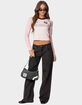 EDIKTED Bow Pocket Relaxed Jeans image number 5