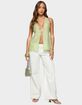 EDIKTED Silky Look Split Front Halter Top image number 5
