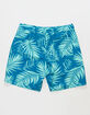 BLUE CROWN Fronds Mens 7" Swim Shorts image number 4