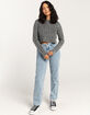 FULL TILT Washed Cable Womens Crop Sweater image number 2