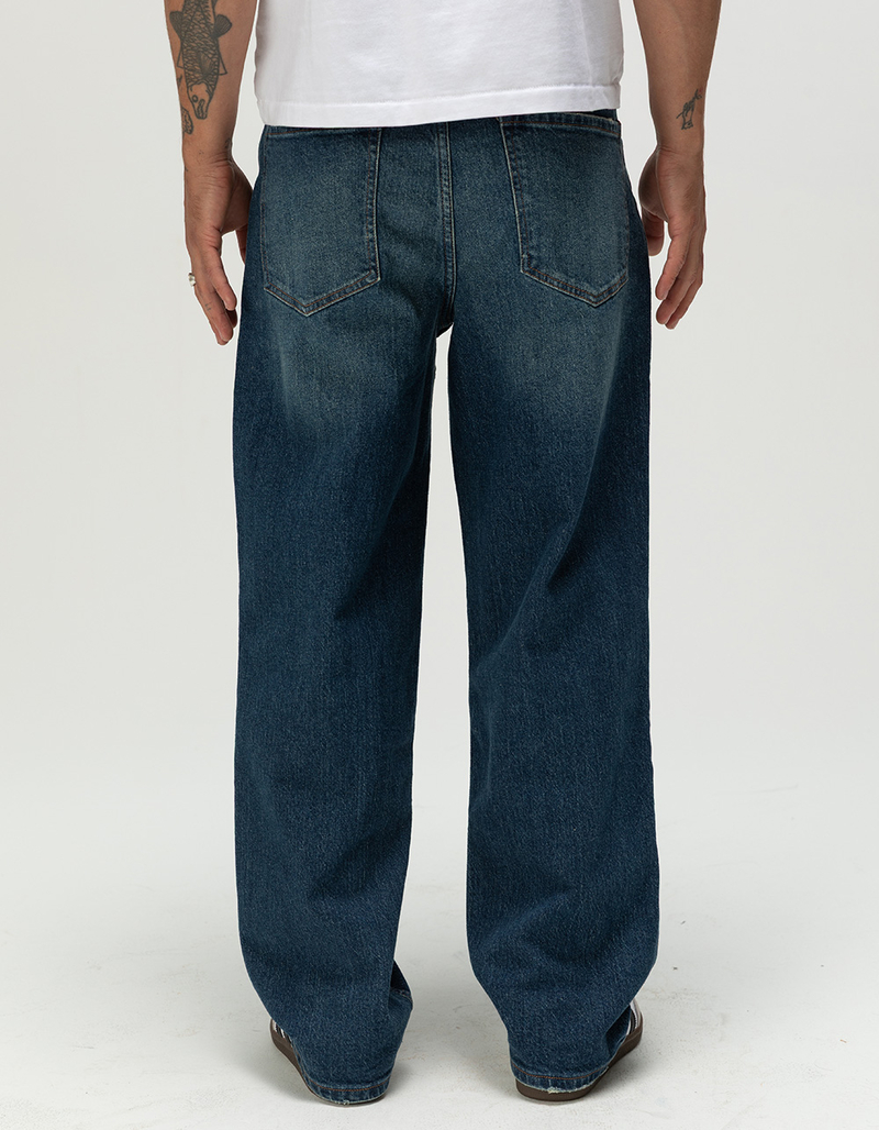 RSQ Mens Loose Dark Wash Jeans image number 4