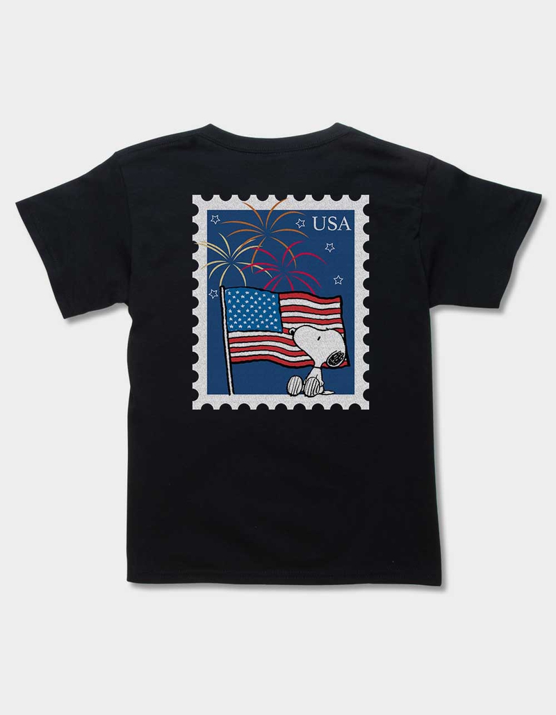 PEANUTS USA Snoopy Stamp Unisex Kids Tee image number 1