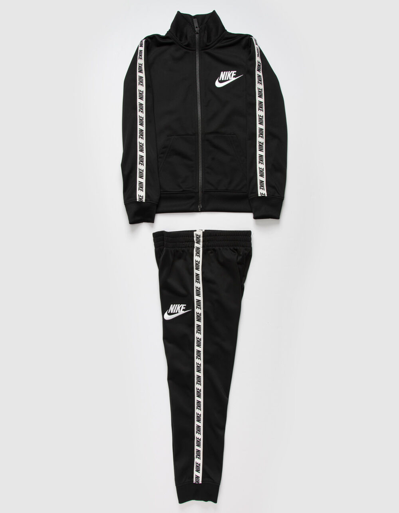 NIKE Tricot Taping Little Boys Black Jogger Set (4-7) image number 1