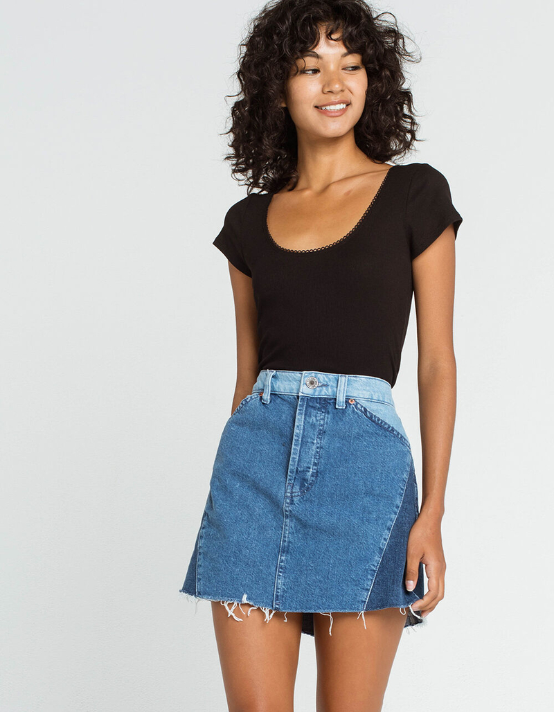 BDG Urban Outfitters Dallas Panelled Denim Mini Skirt image number 0