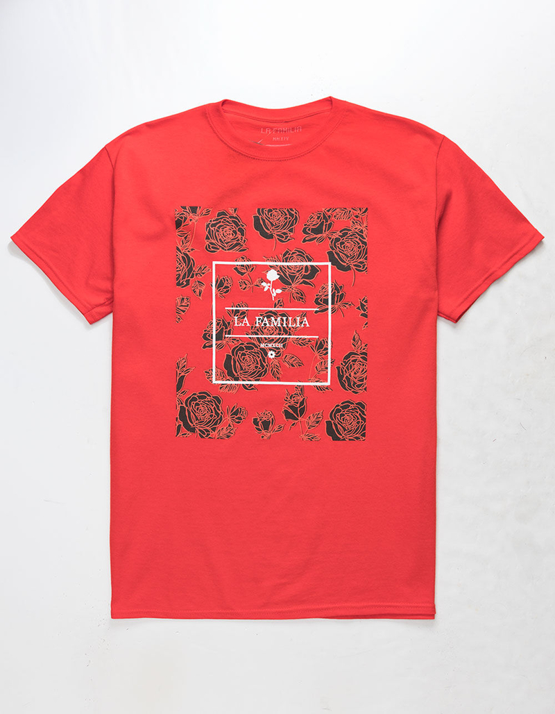 LA FAMILIA Core Rose Red Mens T-Shirt image number 0