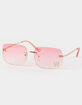FULL TILT Rimless Rhinestone Butterfly Sunglasses image number 1