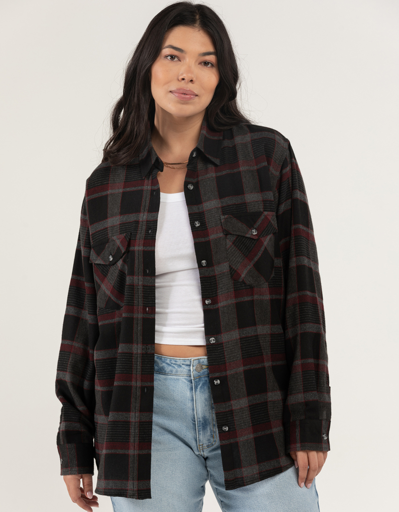 RSQ Womens Plaid Oversized Flannel image number 0