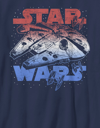 STAR WARS Star Spangled Falcon Unisex Kids Tee Alternative Image