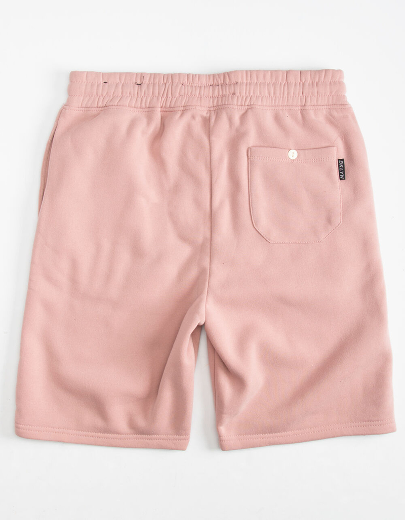 BROOKLYN CLOTH Solid Fleece Mens Dusty Pink Sweat Shorts image number 1