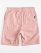 BROOKLYN CLOTH Solid Fleece Mens Dusty Pink Sweat Shorts image number 2