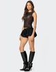 EDIKTED Rhinestone Sheer Mesh Top image number 3