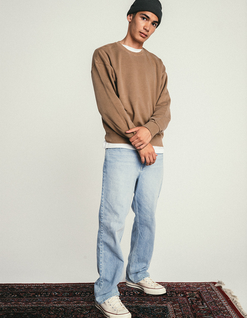 RSQ Mens Washed Oversized Crewneck Sweatshirt image number 3