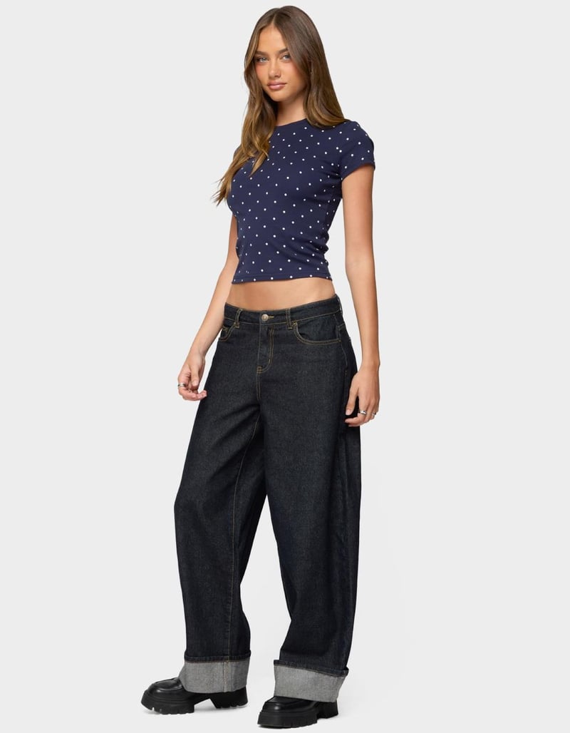 EDIKTED Lorenzo Polka Dot Tee image number 3