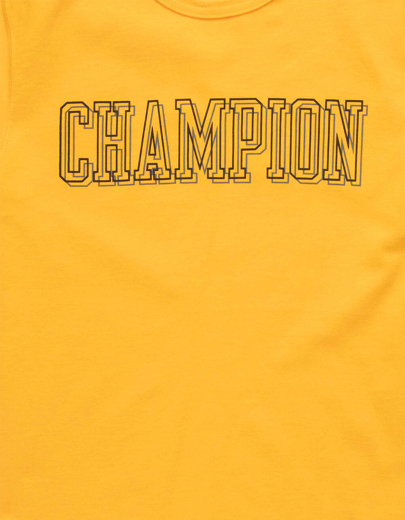 CHAMPION Offset Block Mens Gold T-Shirt image number 1