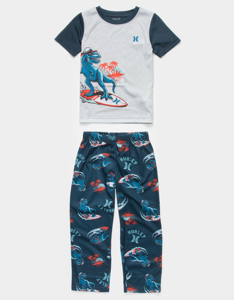 HURLEY Surfin Dino Little Boys Sleep Set (4-7) image number 0