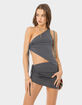 EDIKTED Frankie Asymmetric Drawstring Womens Top image number 1